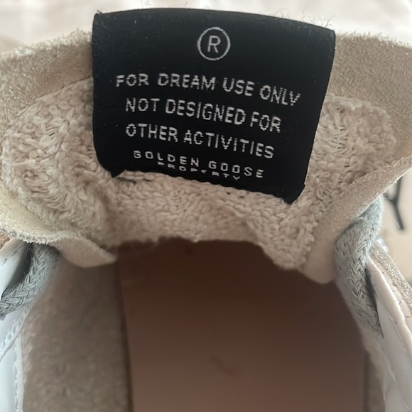 Golden Goose SuperStar sneakers- silver star and glittery navy heel tab Sz 8(38) - Picture 10 of 11